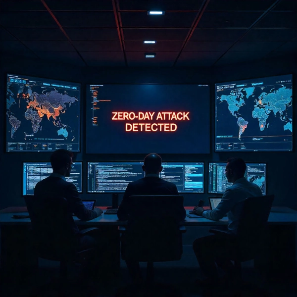 Zero-day attack detected warning at edge