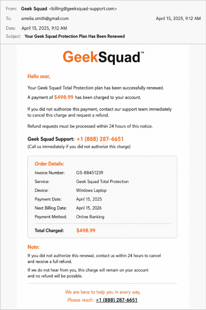 The Geek Squad Scam Example 2025 The Geek Squad Scam Example 2025