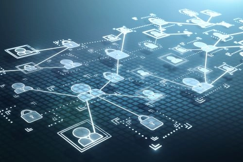 identity access network diagram abstract