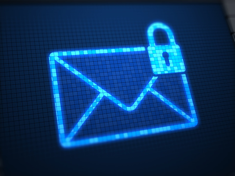 Secure mail on digital screen