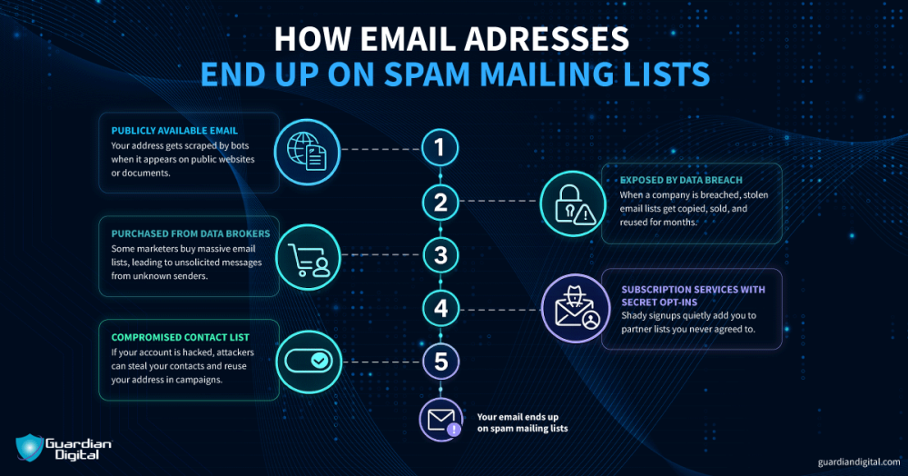 How Email Addresses End Up On Spam Mailing Lists how email addresses end up on spam mailing lists