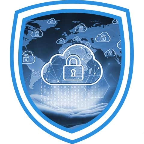 Shield symbolizing protection from cyber threats
